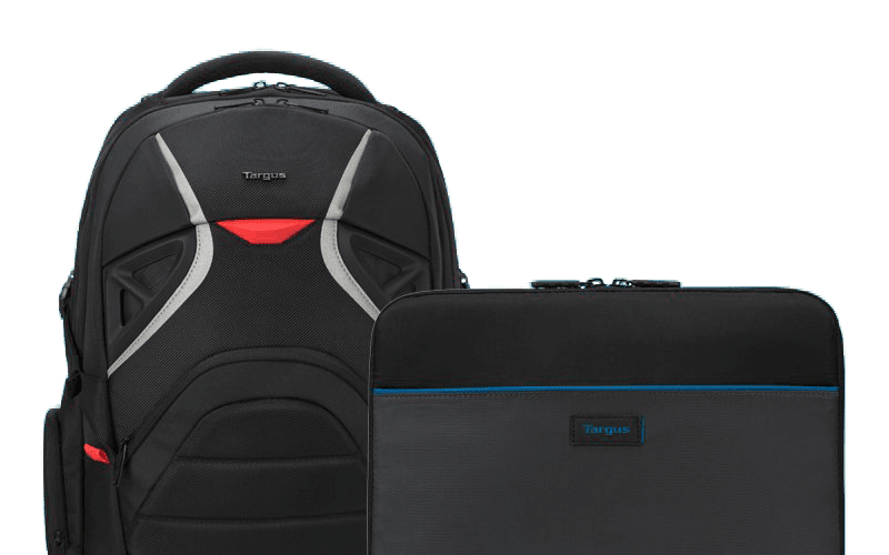 Two laptop bags on display