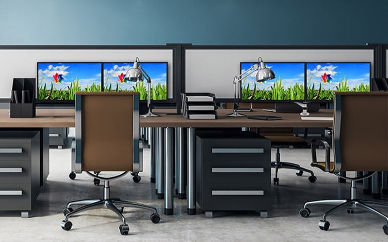 Workspaces with Viewsonic monitors